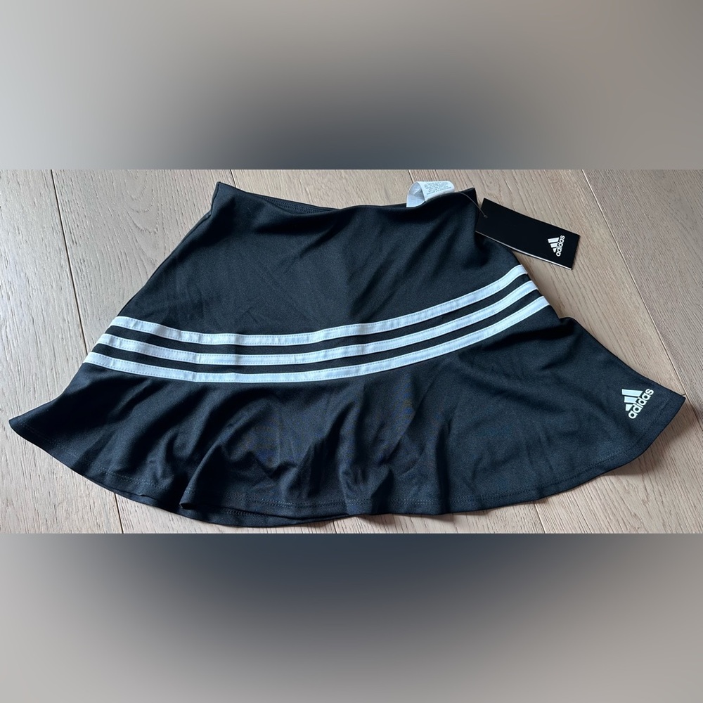 Adidas Black Skater Skirt with White Stripes